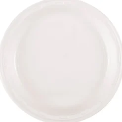 White Plastic Plate 10in | 50ct