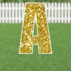Yard Card Gold Letter 21.5" | 1ct