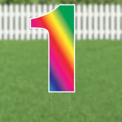 Yard Card Multi-color Number/Symbol 21.5" | 1ct