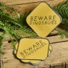 Yellow Beware Dinosaur Party Napkins | 16ct